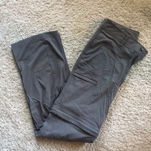 Dark grey convertible hiking pants